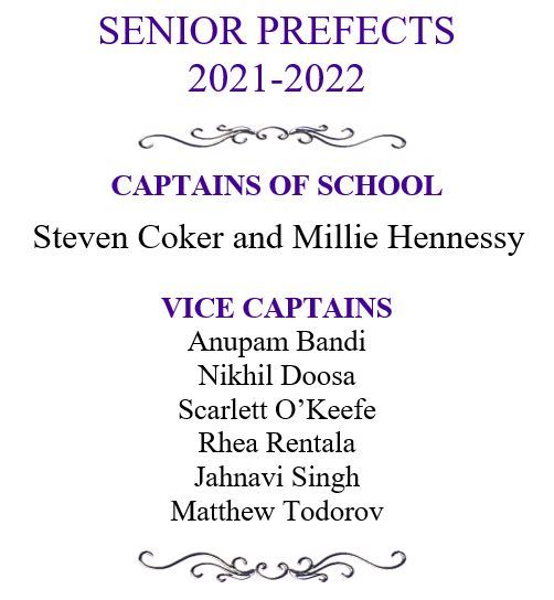 Senior Prefects pic 2021   22