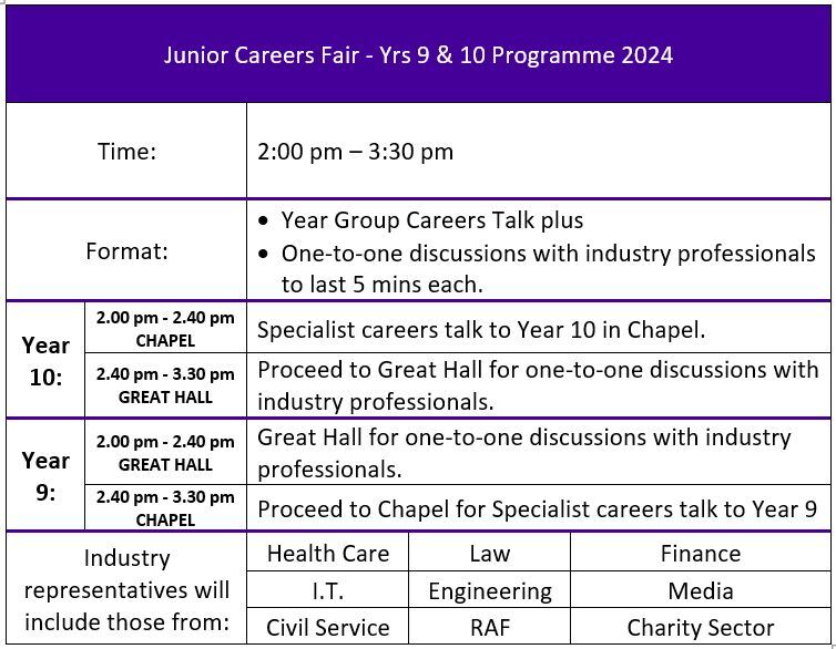 Junior Careers Programme   2024