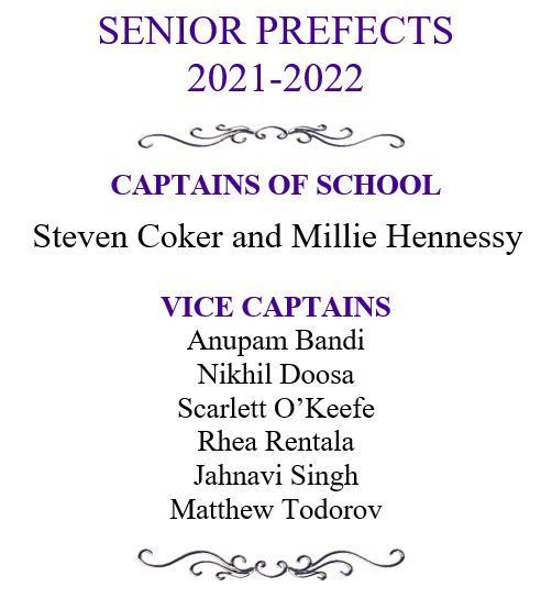 Senior Prefects pic 2021   22
