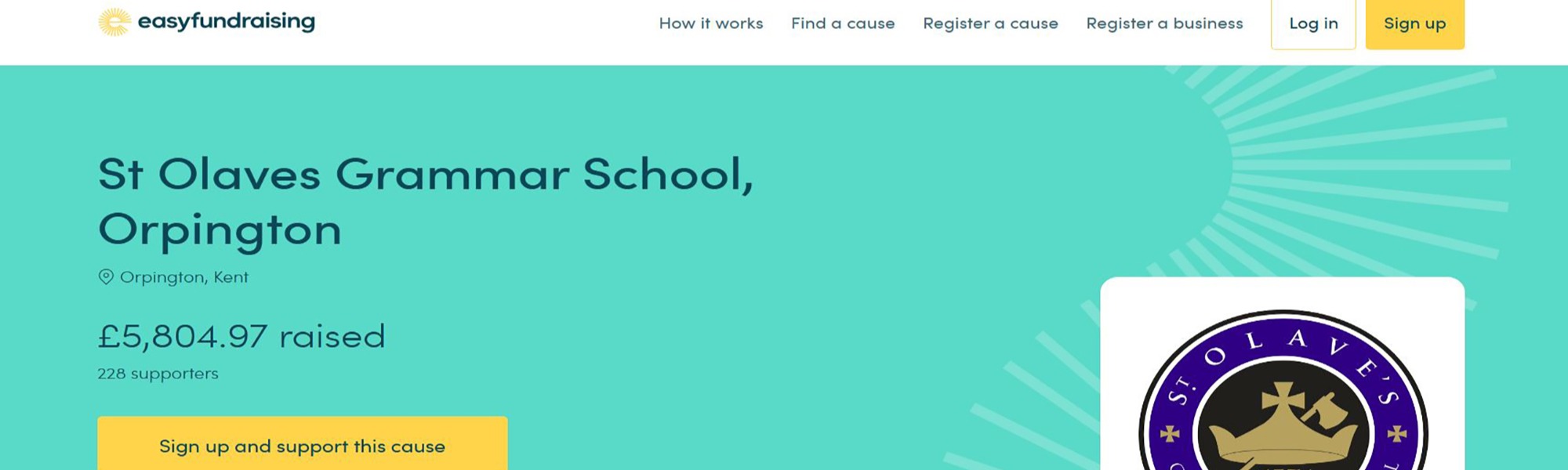 Easyfundraising header